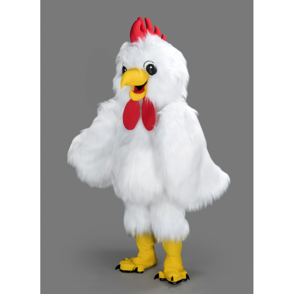 Mascotte poule blanche pour se déguiser