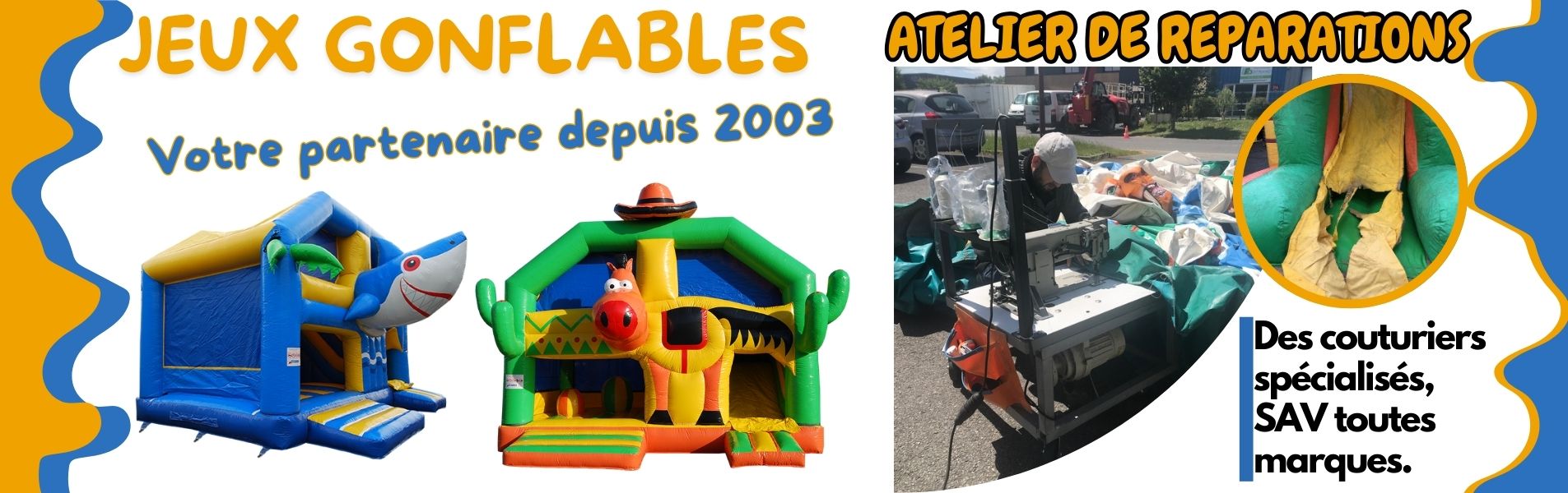 Vente de jeux gonflables