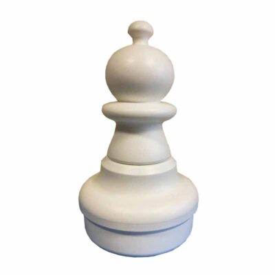 Pion blanc jeu d'échecs géant